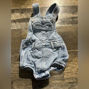 Light blue baby girl  Old Navy jeans Overall Romper 6-12 months shorts